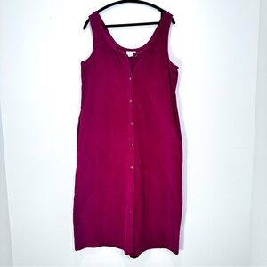 Sleeveless Magenta Midi Dress